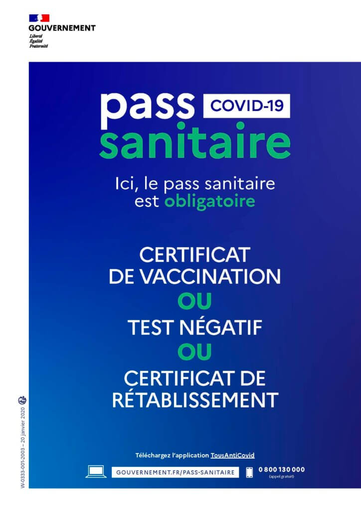 Affiche pass sanitaire